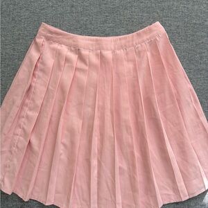 Pink Pleated Skirt